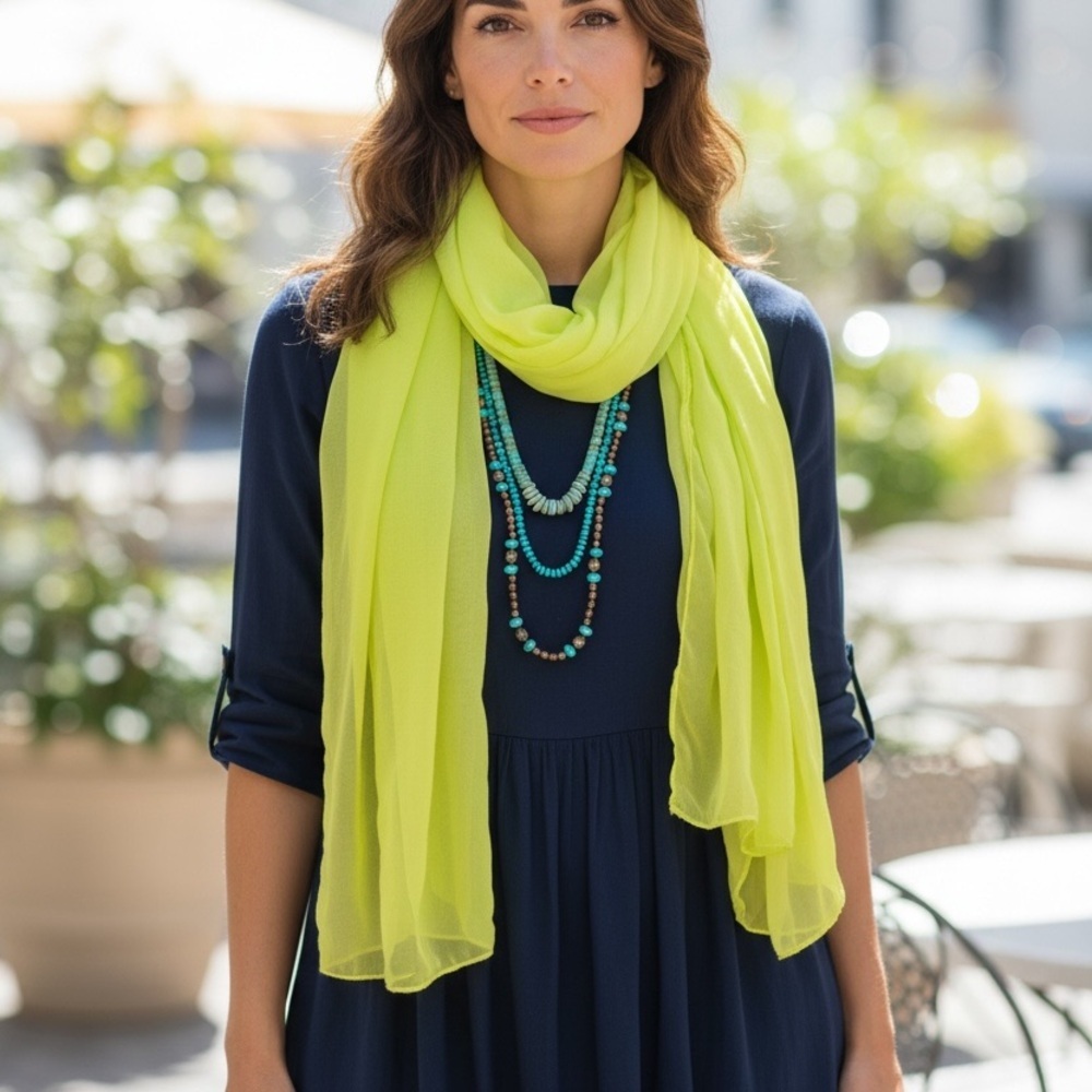 Francesca's Collections Lime Green Scarf